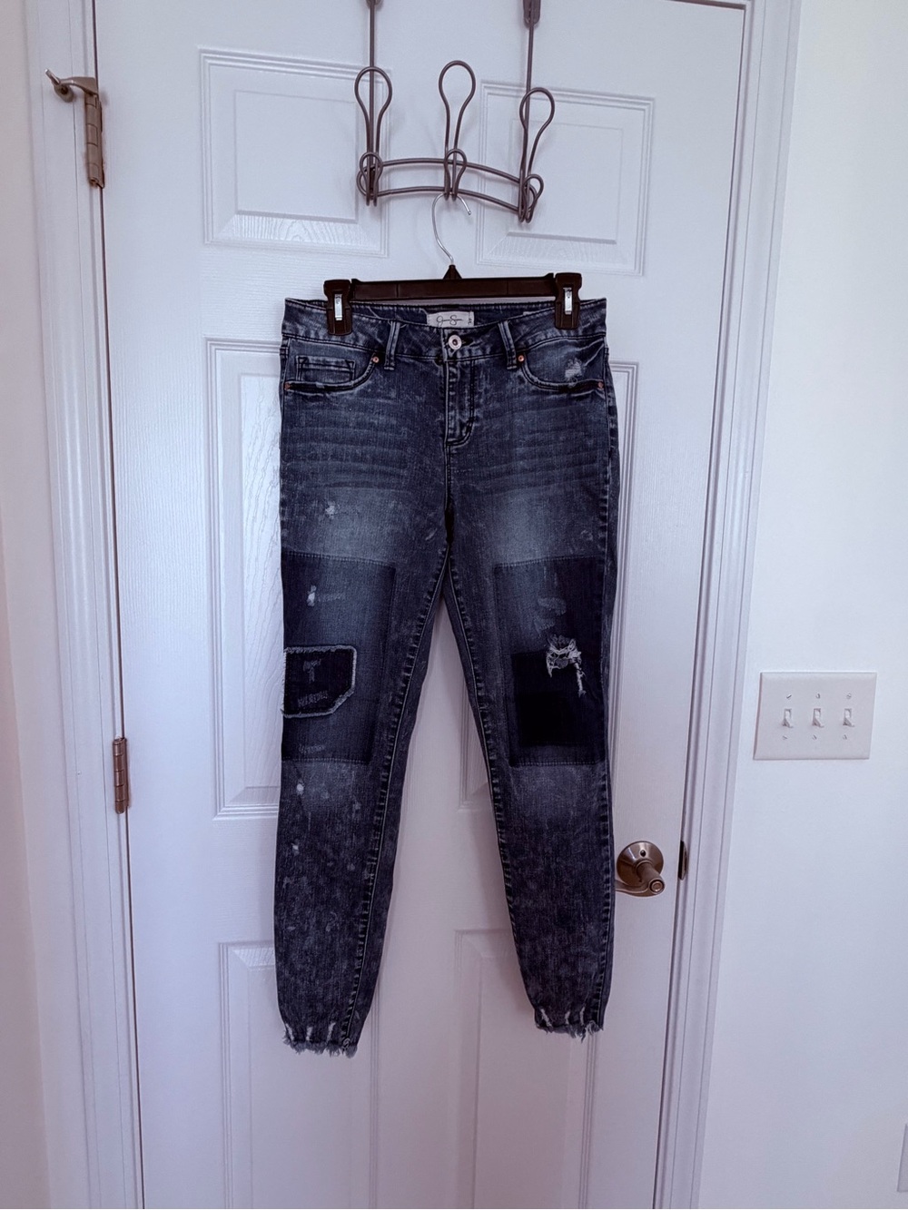 Jessica Simpson Dark Blue Distressed Boyfriend Jeans